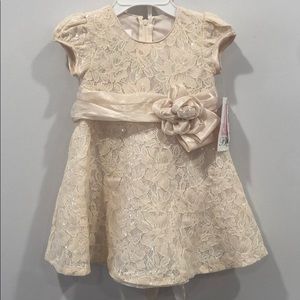 Bonnie Baby beige baby dress